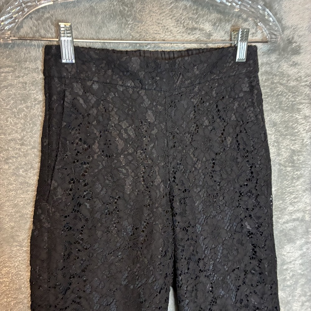 J.Crew Womens High Rise Pull On Peyton Wide Leg Pant 2P Lace Romantic Goth